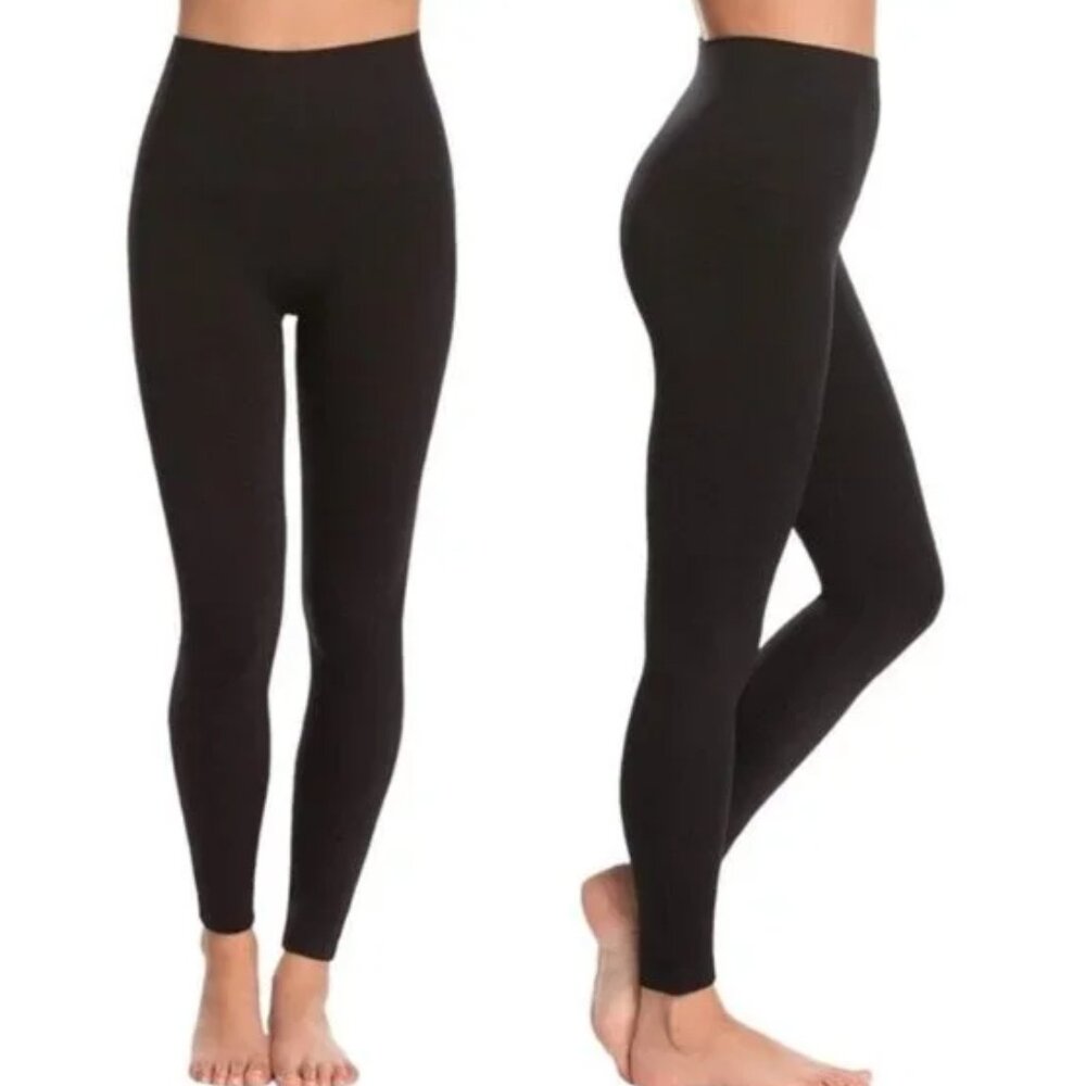 SPANX Plus Size Sleek Black Look at Me Now Seamless Leggings